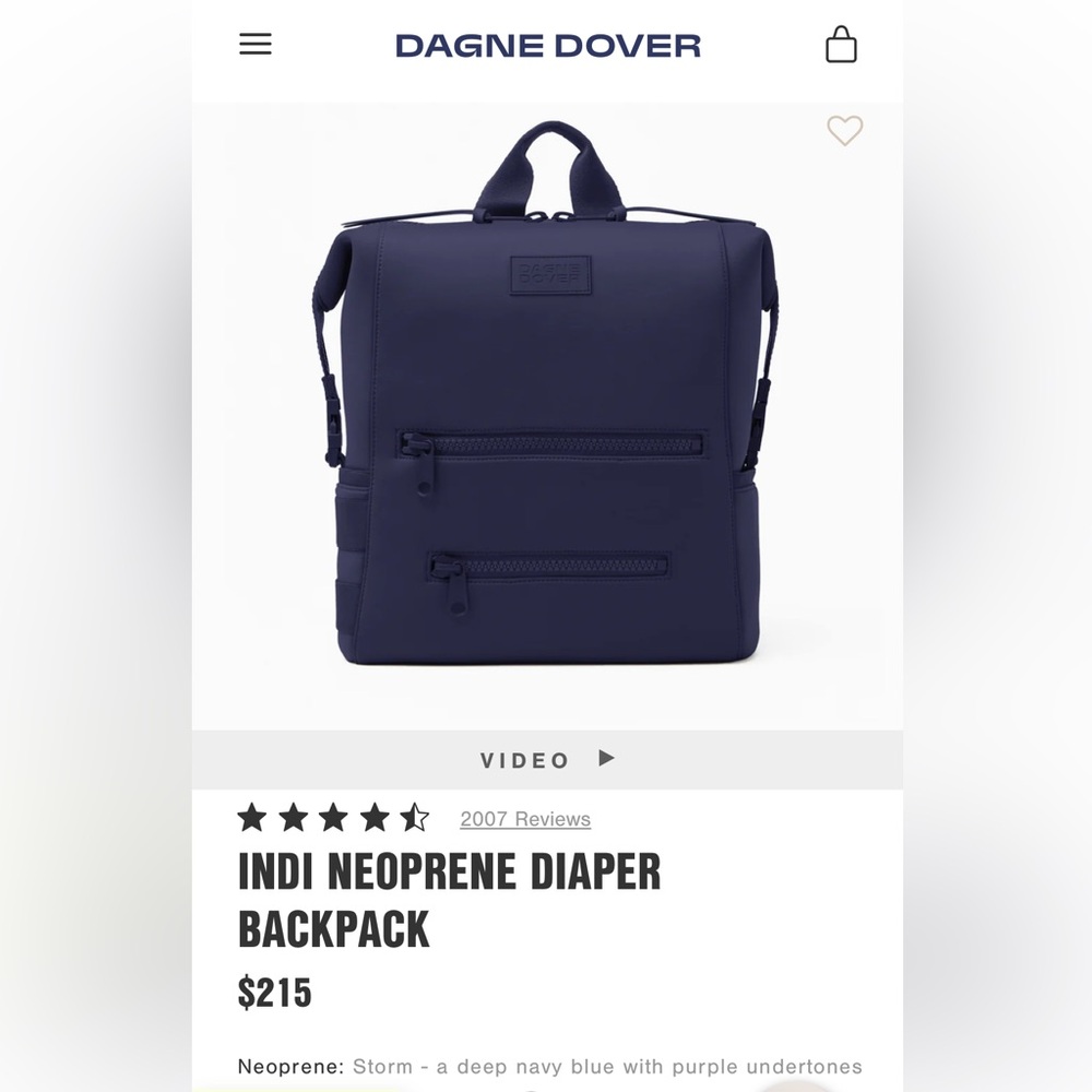 Large Dagne Dover Indi Diaper Bag